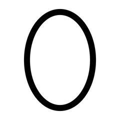 Oval Glyph Icon Design