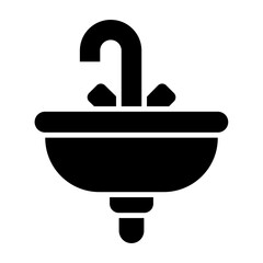 Sink Glyph Icon Design