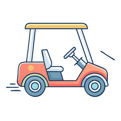 golf cart vector icon, vehicles vector illustration - simple illustration of golf cart perfect for logos, and vehicles-themed designs.