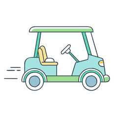 golf cart vector icon, vehicles vector illustration - simple illustration of golf cart perfect for logos, and vehicles-themed designs.
