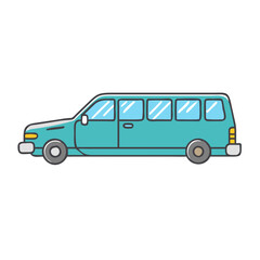 limousine vector icon, vehicles vector illustration - simple illustration of limousine perfect for logos, and vehicles-themed designs.