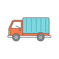 lorry vector icon, vehicles vector illustration - simple illustration of lorry perfect for logos, and vehicles-themed designs.