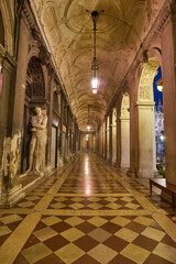 Archway at night in St Marco square, Venice