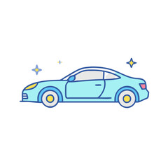 luxury car vector icon, vehicles vector illustration - simple illustration of luxury car perfect for logos, and vehicles-themed designs.
