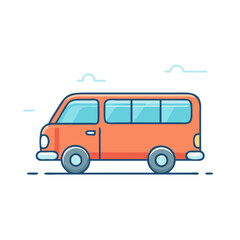 minivan vector icon, vehicles vector illustration - simple illustration of minivan perfect for logos, and vehicles-themed designs.
