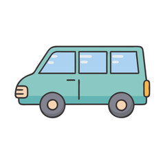 minivan vector icon, vehicles vector illustration - simple illustration of minivan perfect for logos, and vehicles-themed designs.