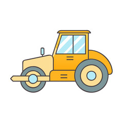 road roller vector icon, vehicles vector illustration - simple illustration of road roller perfect for logos, and vehicles-themed designs.