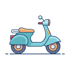 Obraz premium scooter vector icon, vehicles vector illustration - simple illustration of scooter perfect for logos, and vehicles-themed designs.