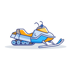 snowmobile vector icon, vehicles vector illustration - simple illustration of snowmobile perfect for logos, and vehicles-themed designs.