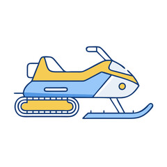 snowmobile vector icon, vehicles vector illustration - simple illustration of snowmobile perfect for logos, and vehicles-themed designs.