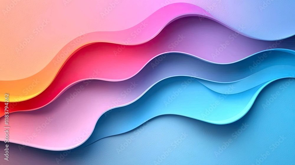 Poster abstract colorful waves: vibrant gradient background texture for modern design and digital art