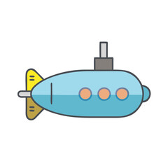submarine vector icon, vehicles vector illustration - simple illustration of submarine perfect for logos, and vehicles-themed designs.