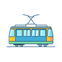 tram vector icon, vehicles vector illustration - simple illustration of tram perfect for logos, and vehicles-themed designs.