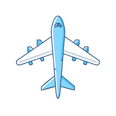 airplane vector icon, vehicles vector illustration - simple illustration of airplane perfect for logos, and vehicles-themed designs.