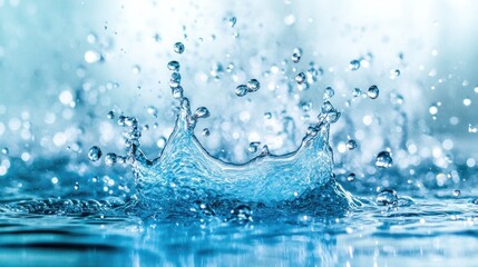 Stunning Water Splash: A Symphony of Blue