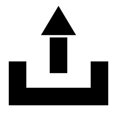 Upload Glyph Icon Design