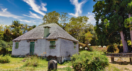 Ancien gîte créole abandonné, La Réunion.