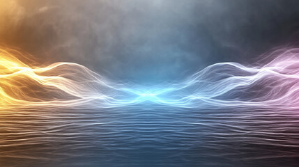 Vibrant energy waves create mesmerizing abstract background
