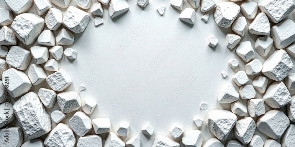 Aufkleber white stone border on blank surface for text or design