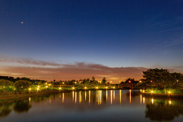 Fototapeta premium Beautiful landscape and building around the National Center for Traditional Arts