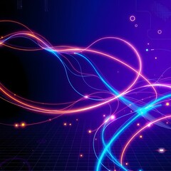 abstract technology communication concept vector background Generative AI