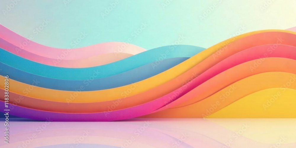Poster Abstract Colorful Wavy Background Design for Modern Presentations