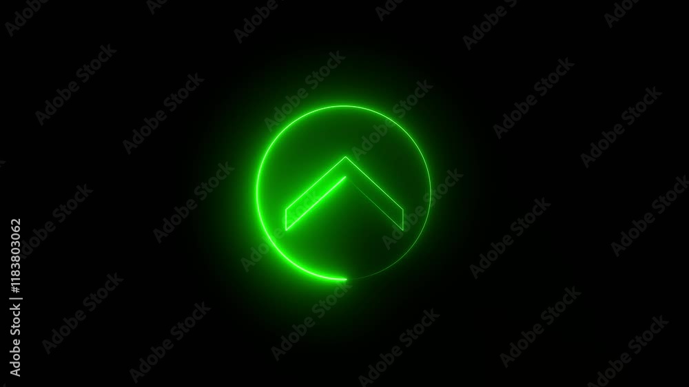Poster directional sign arrow icon animation ,neon arrow loading animation arrow-shaped neon sign neon arro