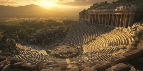 Restored Theatre in Ephesus: A Cinematic Scene of Ancient Riot Against Paul’s Teachings