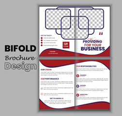 Modern corporate bifold brochure design template. Creative and unique business bifold  brochure design, catalog corporate brochure design.