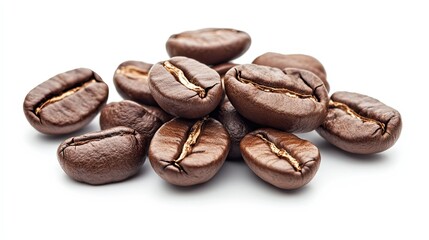 Naklejka premium Close-up of Exquisite Roasted Coffee Beans