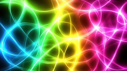 Obraz premium Vibrant Rainbow Light Trails: An Abstract Symphony of Color and Energy