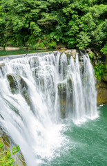 Sunny view of the Shifen Falls