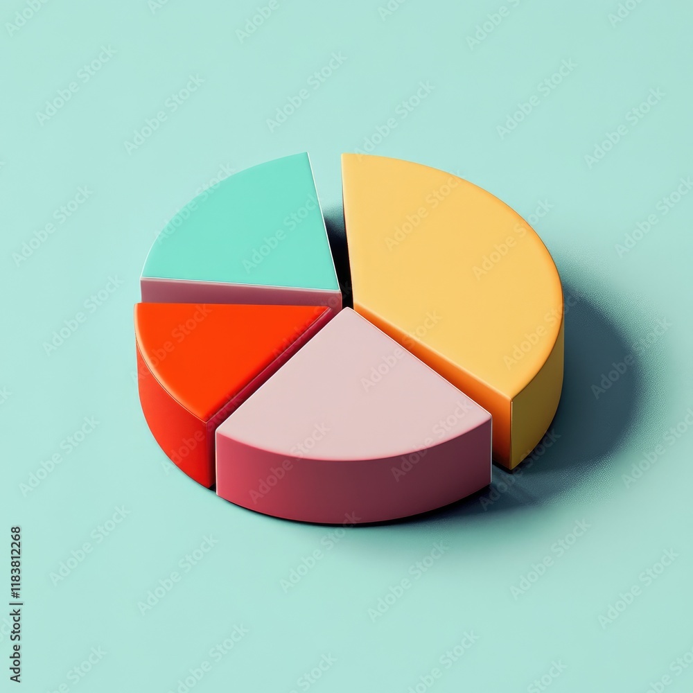 Poster these prompts combine finance with the visual appeal of d pie charts, creating dynamic and modern re