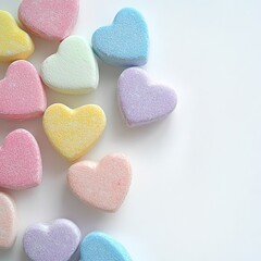 Obraz premium Pastel Candy Hearts