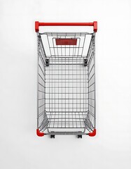 Empty Shopping Cart Viewed From Above