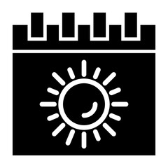 Summer Glyph Icon Design