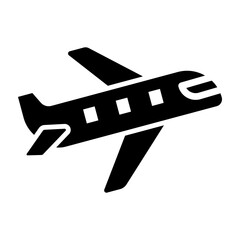 Airplane Glyph Icon Design