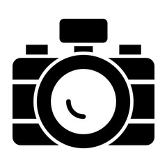 Digital Camera Glyph Icon Design