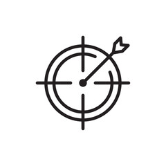 Accuracy icon Flat vector set outline
