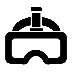 Fototapeta premium VR Glasses Glyph Icon Design