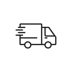Delivery icon Flat vector set outline