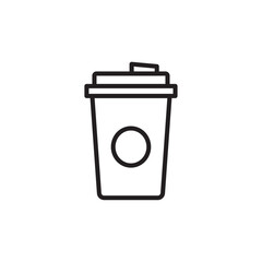 Drink icon Flat vector set outline
