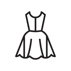 Obraz premium Dress Icon Flat vector set outline