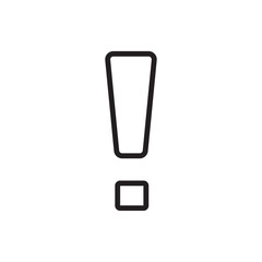 Exclamation icon Flat vector set outline