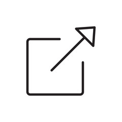 External link icon Flat vector set outline