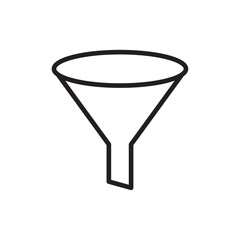 Filter icon Flat vector set outline