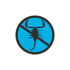 Insect scorpion vector icon.Black vector icon isolated on white background insect scorpion. anti scorpion icon.