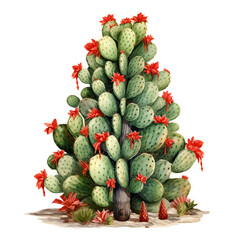 Fototapeta premium Western Christmas Clipart Vector Illustration