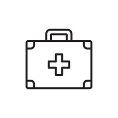 First Aid Icon Flat vector set outline