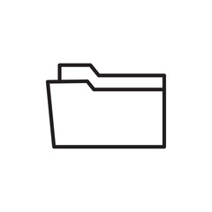 Folder icon Flat vector set outline